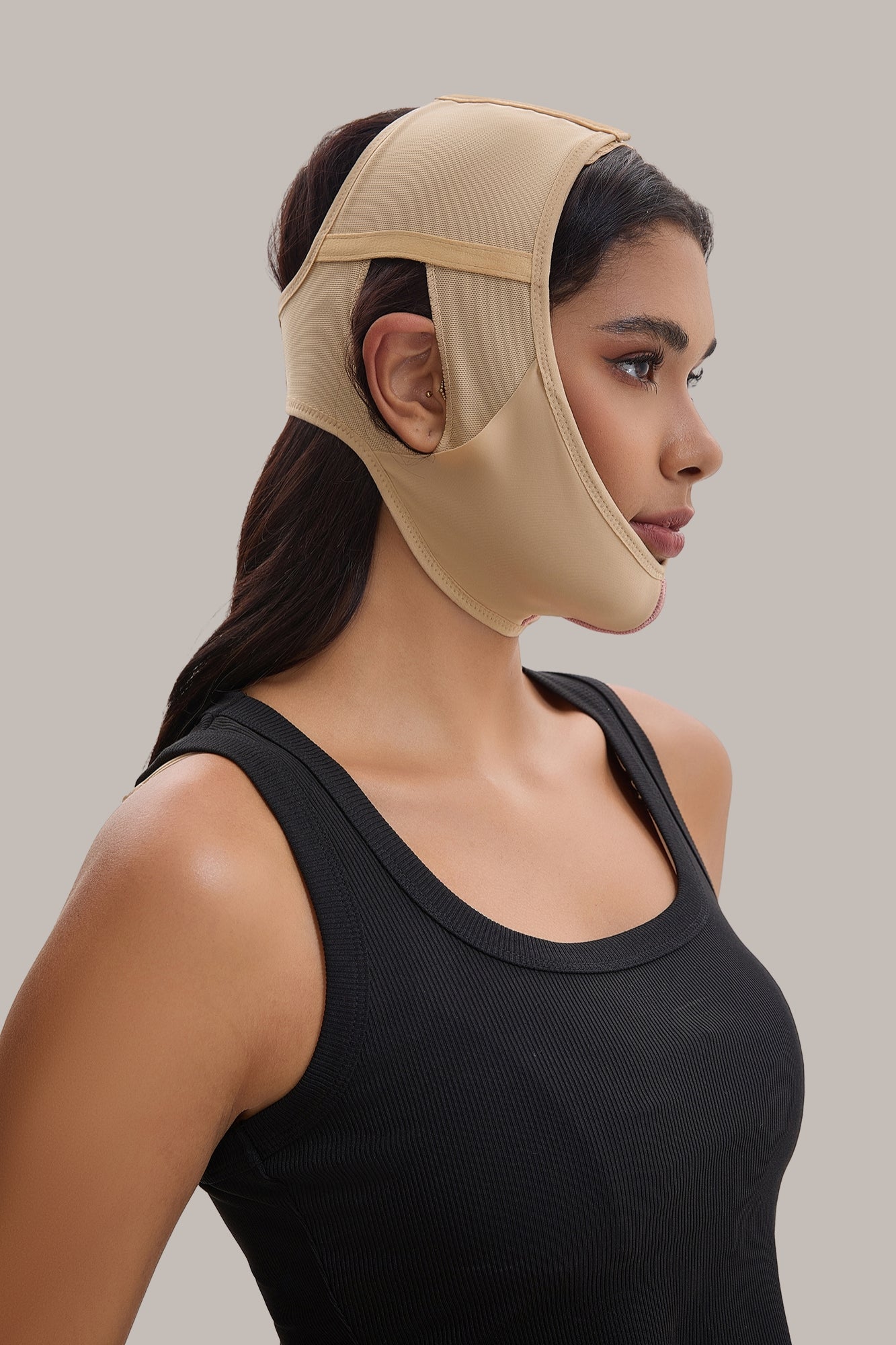 Masca de fata reutilizabila V-Shape pentru liposuctie barbie dubla